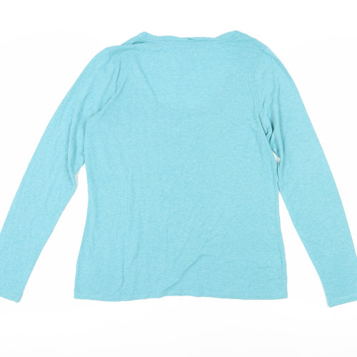 Laura Ashley Women's Blue Long Sleeve Basic Shirt
