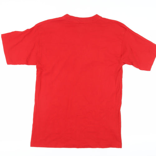 Ad Men's Red Medium 'Canada' Crew Neck T-Shirt