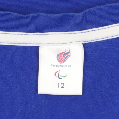 ParalympicsGB Women's Blue Cotton T-Shirt Size 12