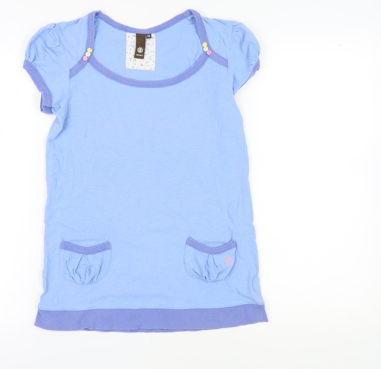 Element Women's Blue T-Shirt - Medium, Casual Style