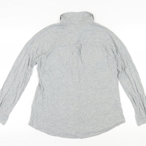 Boden Women's Grey Button-Up Long Sleeve Shirt