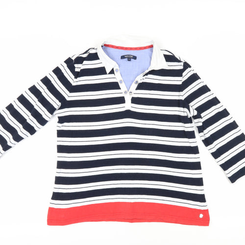 Maine Women's Multicoloured Striped Polo Shirt