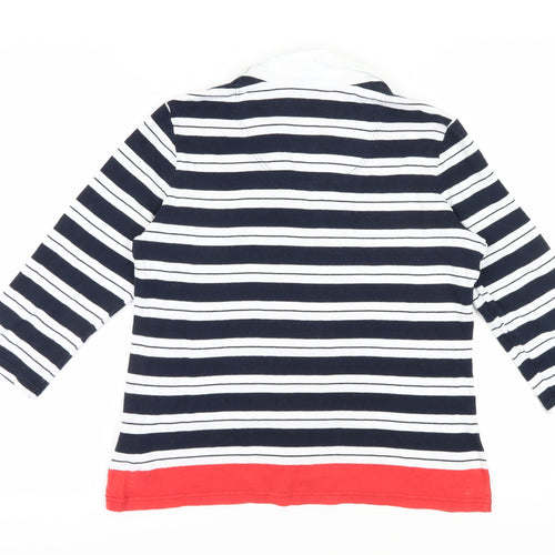 Maine Women's Multicoloured Striped Polo Shirt