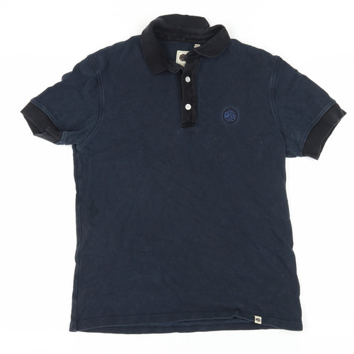 Pretzel Men's Blue M Polo Shirt, Cotton Knit