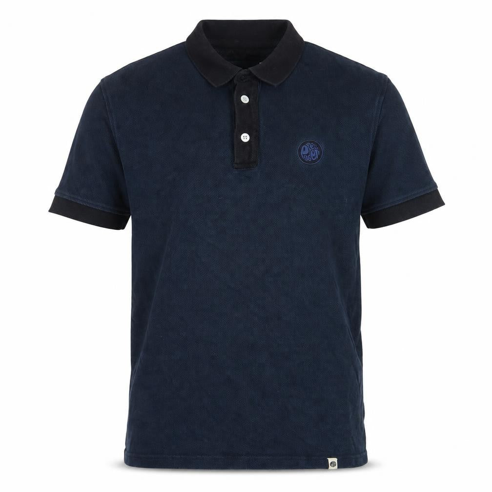 Pretzel Men's Blue M Polo Shirt, Cotton Knit