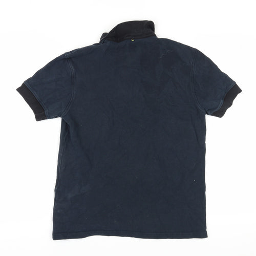 Pretzel Men's Blue M Polo Shirt, Cotton Knit