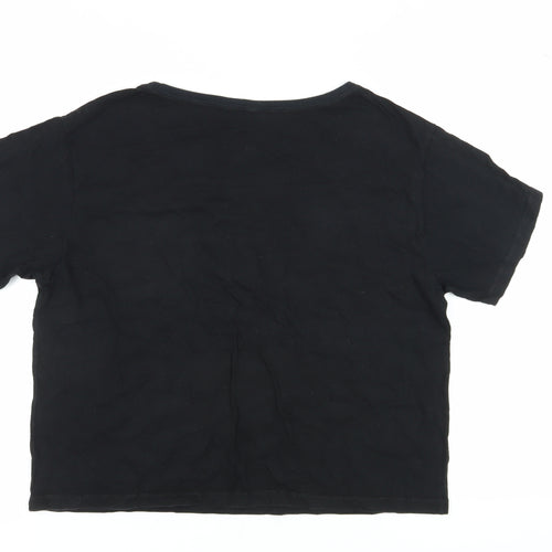 Caffeine & Kilos Unisex Black Cropped T-Shirt M