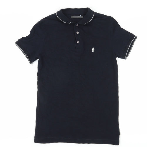 French Connection Men's Black Polo Shirt Size S