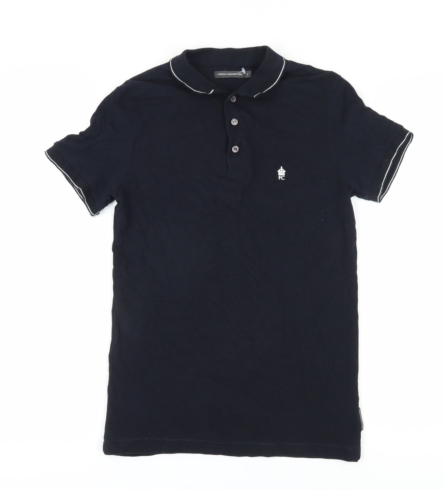French Connection Men's Black Polo Shirt Size S