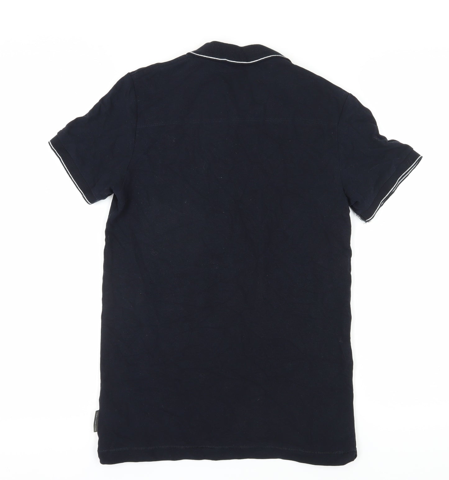 French Connection Men's Black Polo Shirt Size S