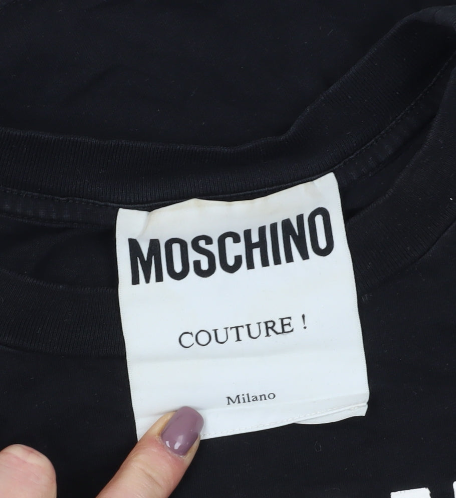 Moschino Men's Black Logo T-Shirt Size 42