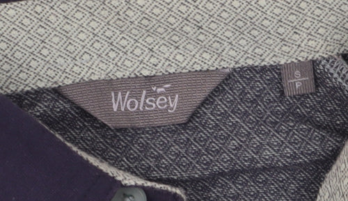 Wolsey Men's Grey Polo Shirt, Size S, Geometric