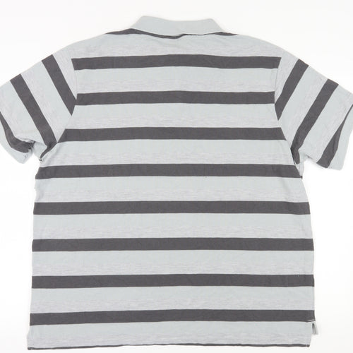 Slazenger Men’s Grey Striped 2XL Polo Shirt