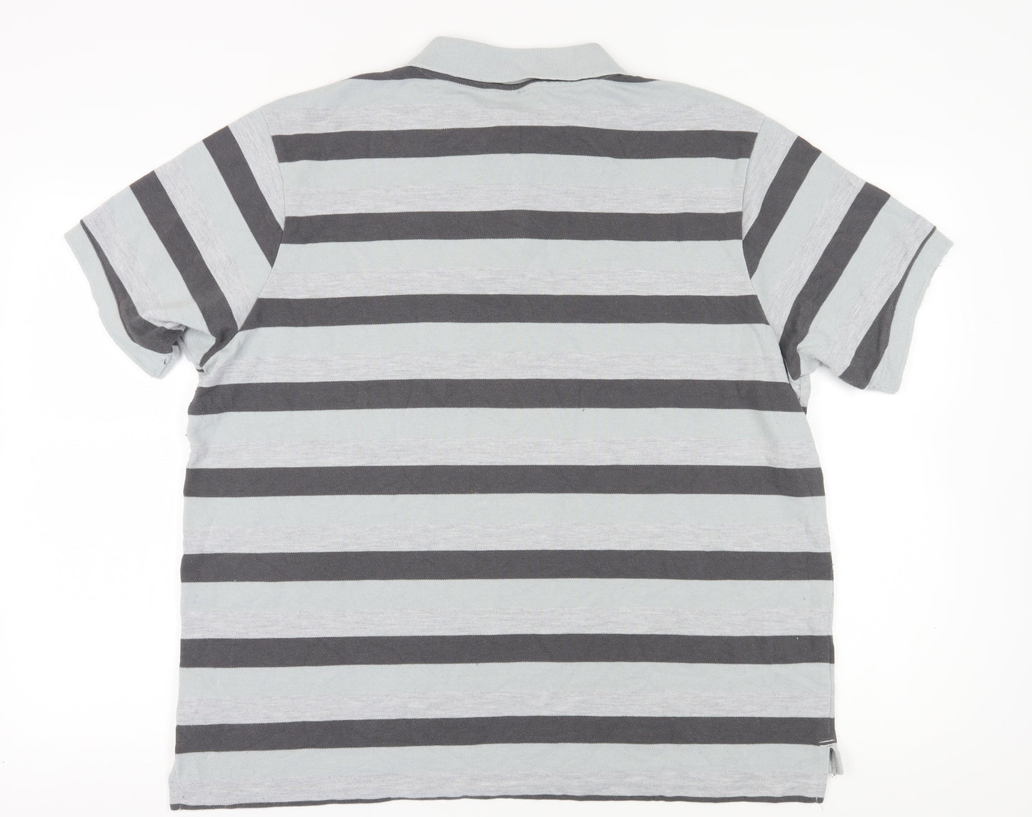 Slazenger Men’s Grey Striped 2XL Polo Shirt