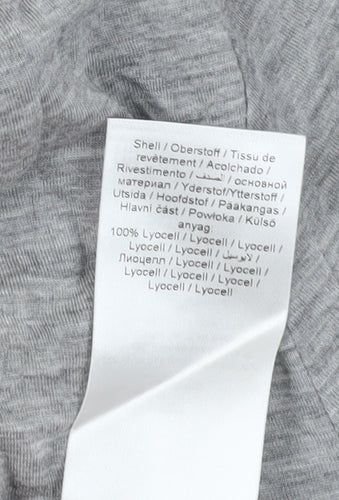 ICHI Women's Grey Basic T-Shirt, Size S, Crew Neck