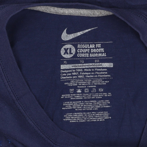 Nike Men's Blue XL Sports Graphic T-Shirt