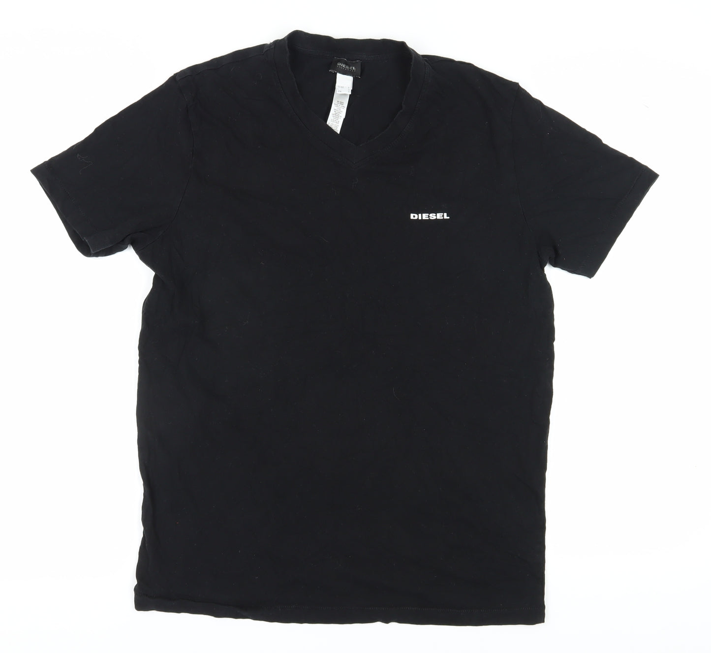 Diesel Men's Black V-Neck T-Shirt Large