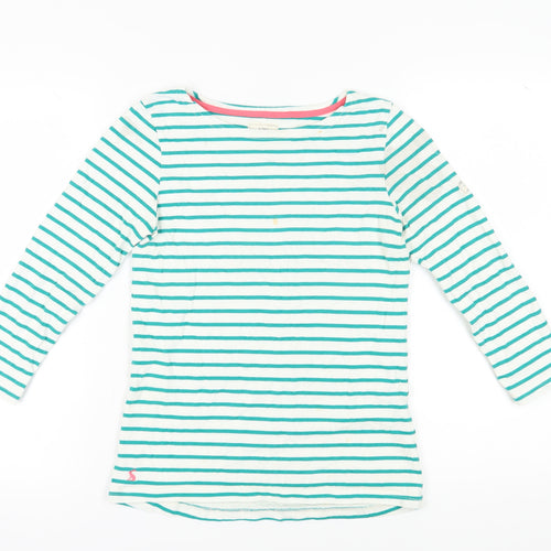 Joules Women's Green Striped T-Shirt XS