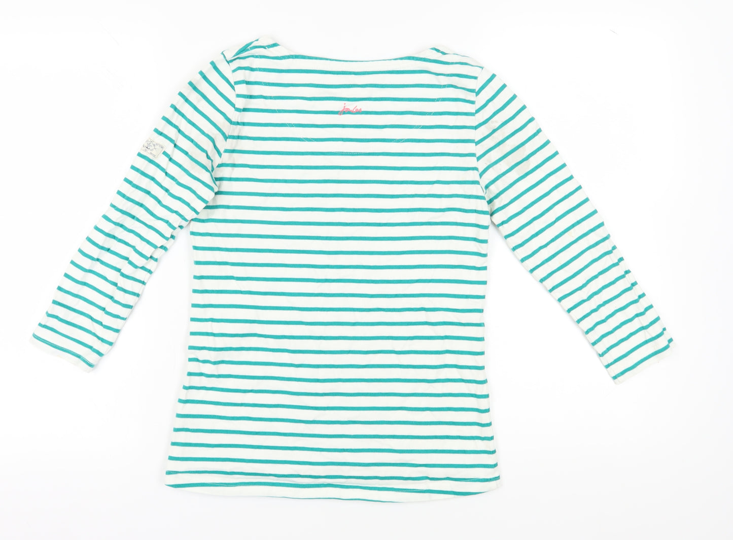 Joules Women's Green Striped T-Shirt XS