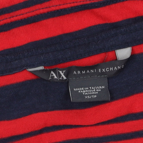 Armani Exchange Women's Multicoloured Striped T-Shirt XS