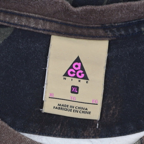 Nike Men's Multicoloured Camouflage T-Shirt XL