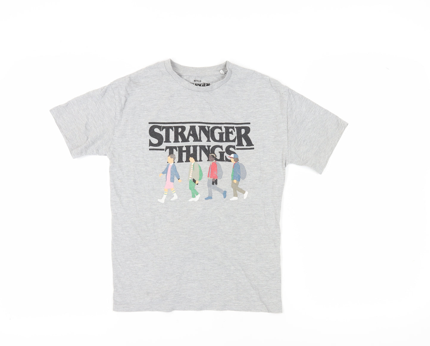 Netflix Stranger Things Girls Grey T-Shirt, Size 11-12 Years