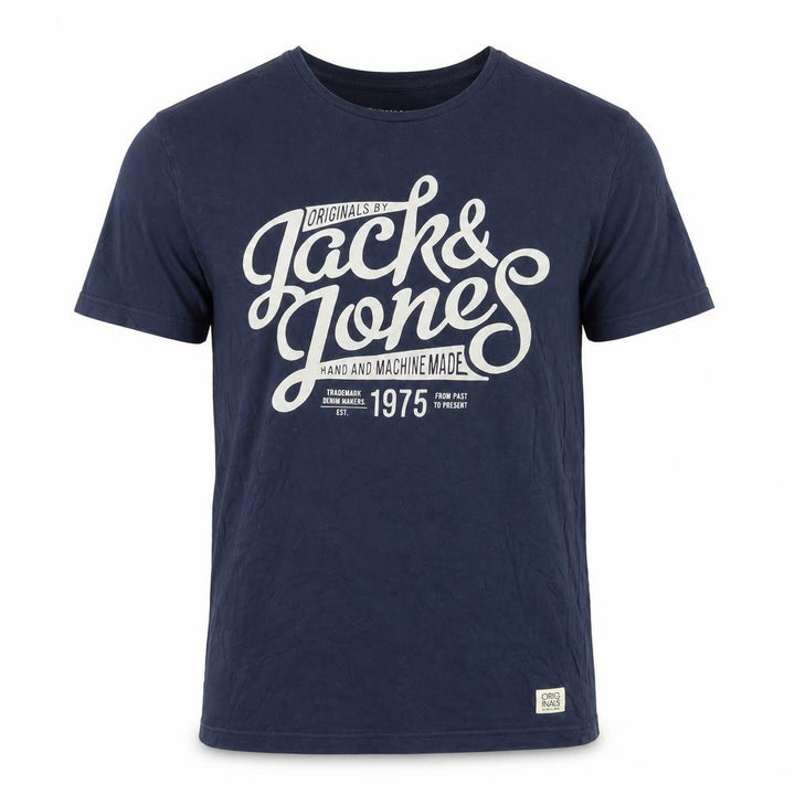 Jack & Jones Men's Blue Graphic T-Shirt Size S