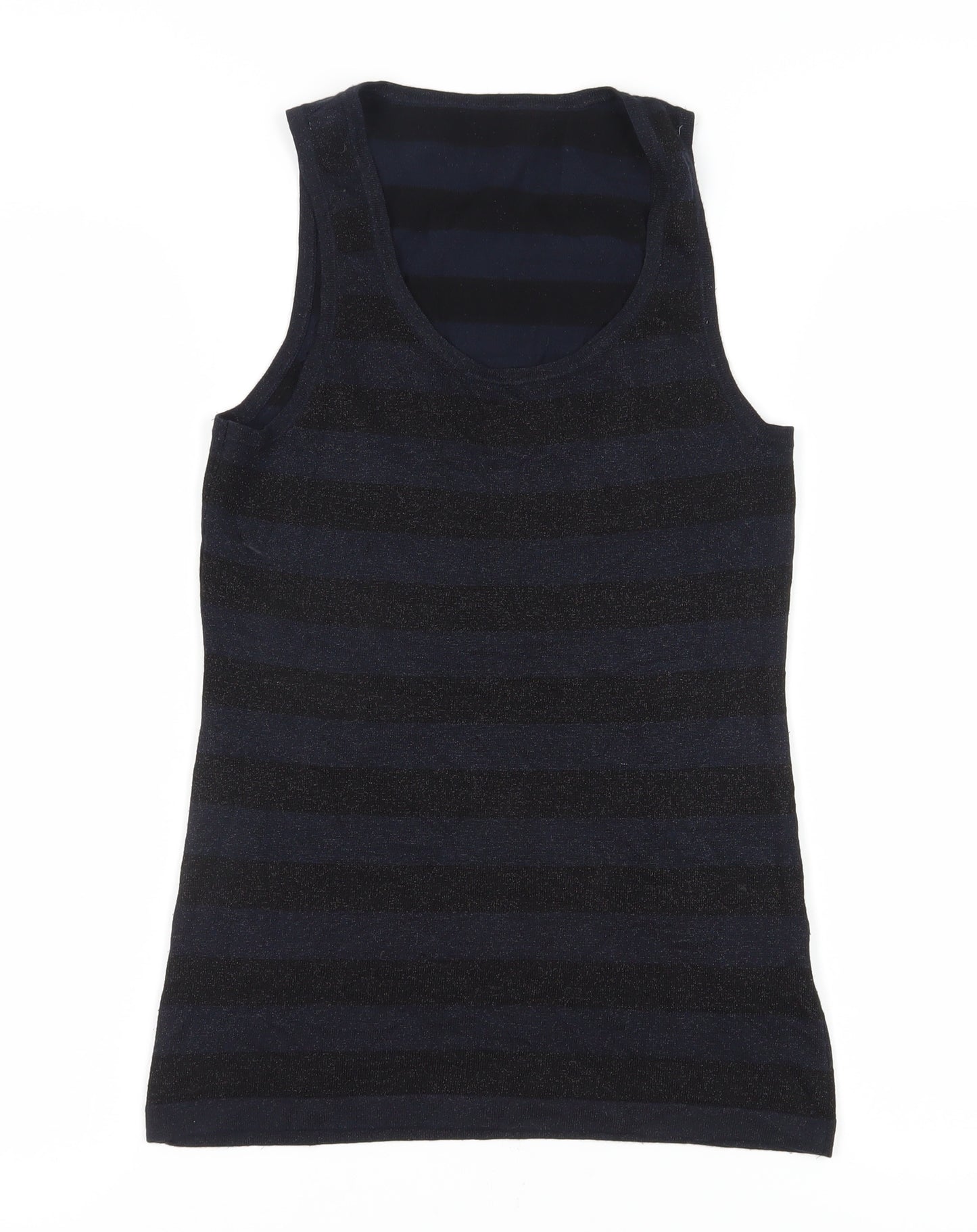 Mint Velvet Women's Black Striped Tank Top Size 10