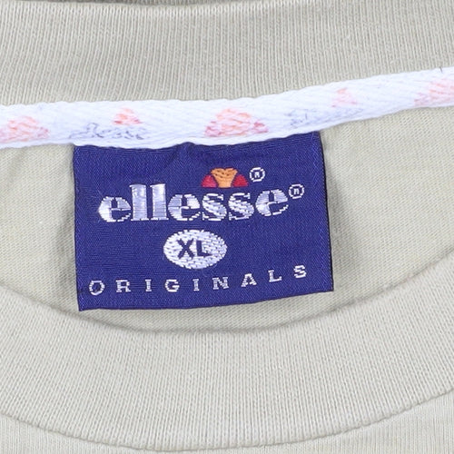 Ellesse Men's XL Beige T-Shirt with Logo