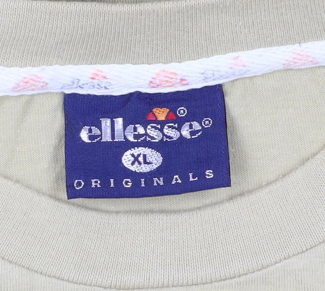 Ellesse Men's XL Beige T-Shirt with Logo