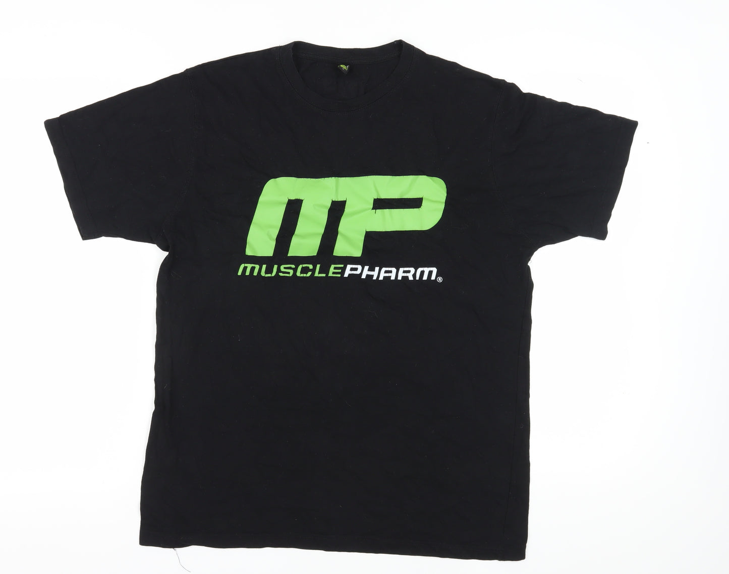 MusclePharm Men's Black Graphic T-Shirt, Size L