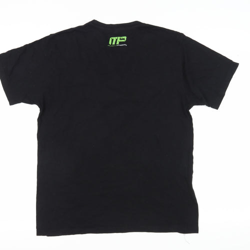 MusclePharm Men's Black Graphic T-Shirt, Size L