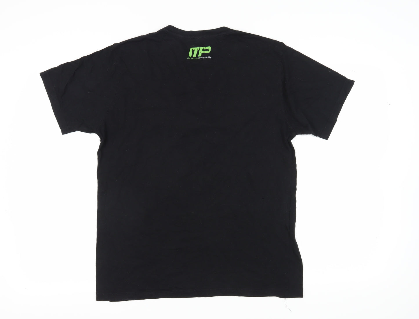 MusclePharm Men's Black Graphic T-Shirt, Size L