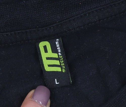 MusclePharm Men's Black Graphic T-Shirt, Size L