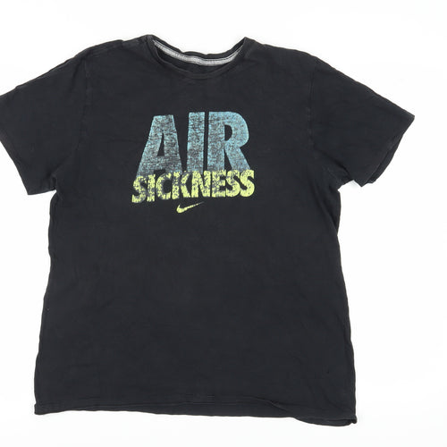 Nike Men's Medium Black Graphic Print T-Shirt
