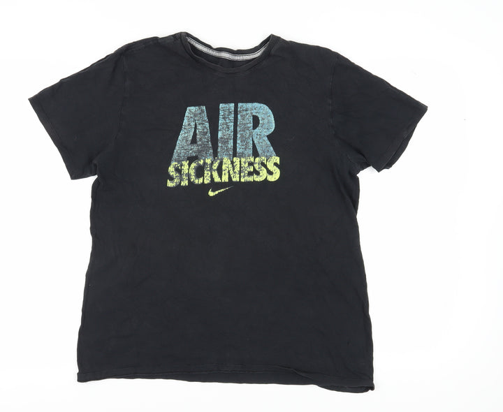 Nike Men's Medium Black Graphic Print T-Shirt