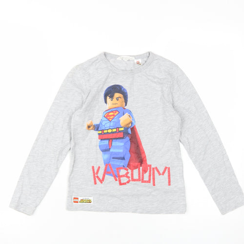 LEGO Boys Grey Superman Long Sleeve T-Shirt 6-7 Years