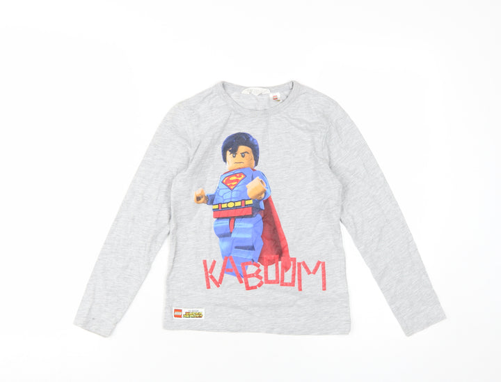 LEGO Boys Grey Superman Long Sleeve T-Shirt 6-7 Years