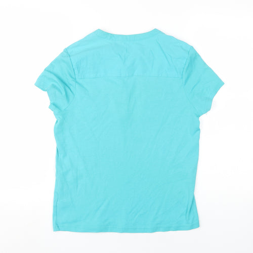 Maine New England Women's Blue Henley T-Shirt Size 14