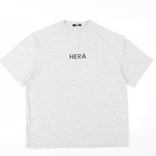 HERA Men's Grey XS T-Shirt, Short Sleeve, Crew Neck