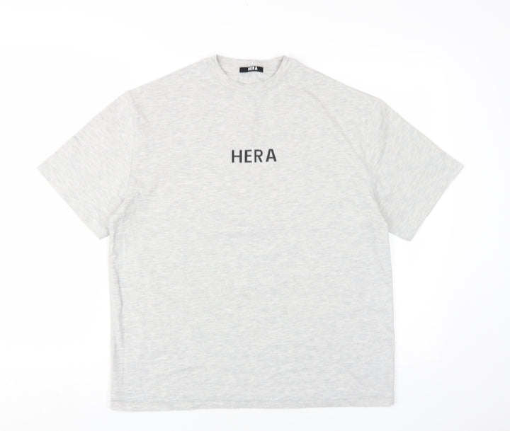 HERA Men's Grey XS T-Shirt, Short Sleeve, Crew Neck