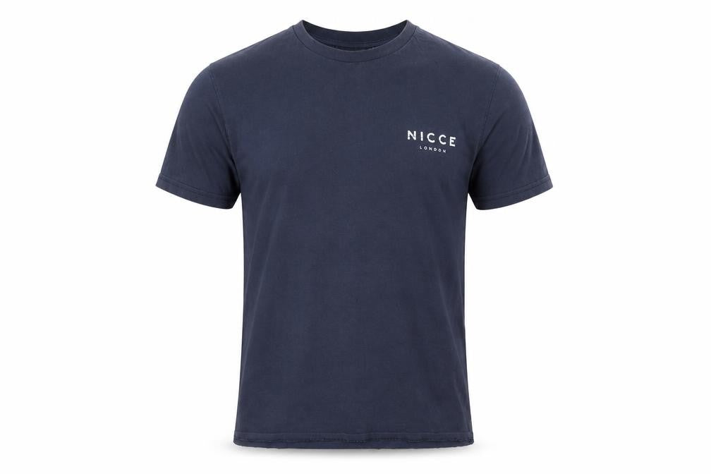 Nicce Men's Blue XS Cotton Crew Neck T-Shirt