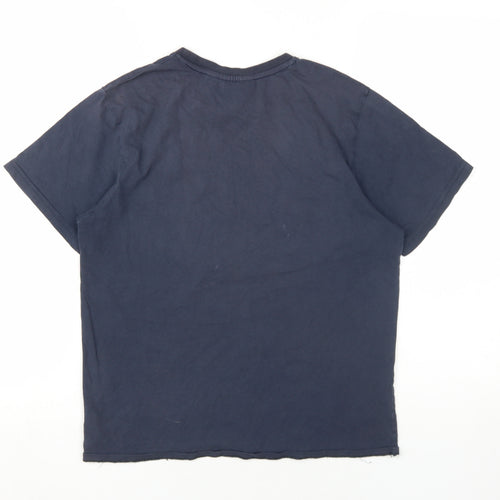 Nicce Men's Blue XS Cotton Crew Neck T-Shirt