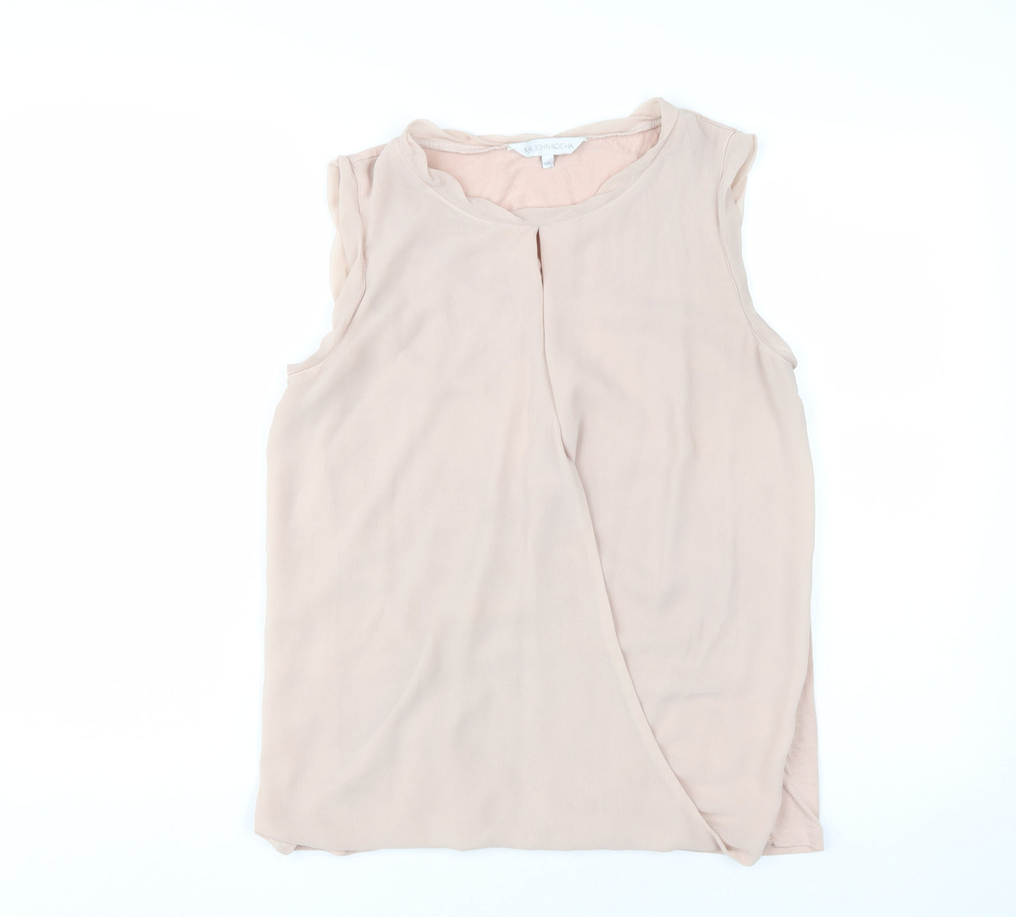 RJR John Rocha Women's Ivory Wrap Tank, Size 14