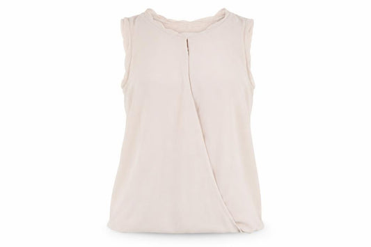 Front view of RJR.John Rocha Women's Ivory Wrap Tank, size 14