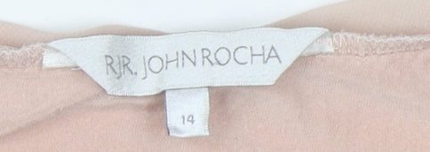 RJR John Rocha Women's Ivory Wrap Tank, Size 14
