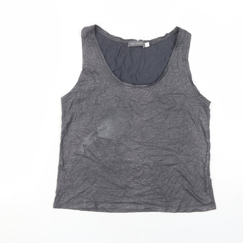 Mint Velvet Women's Grey Scoop Neck Tank Top Size 12