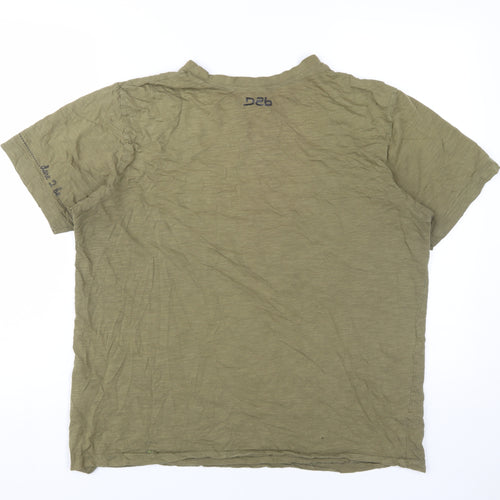 Dare2b Men's Green Graphic Print Cotton T-Shirt XL