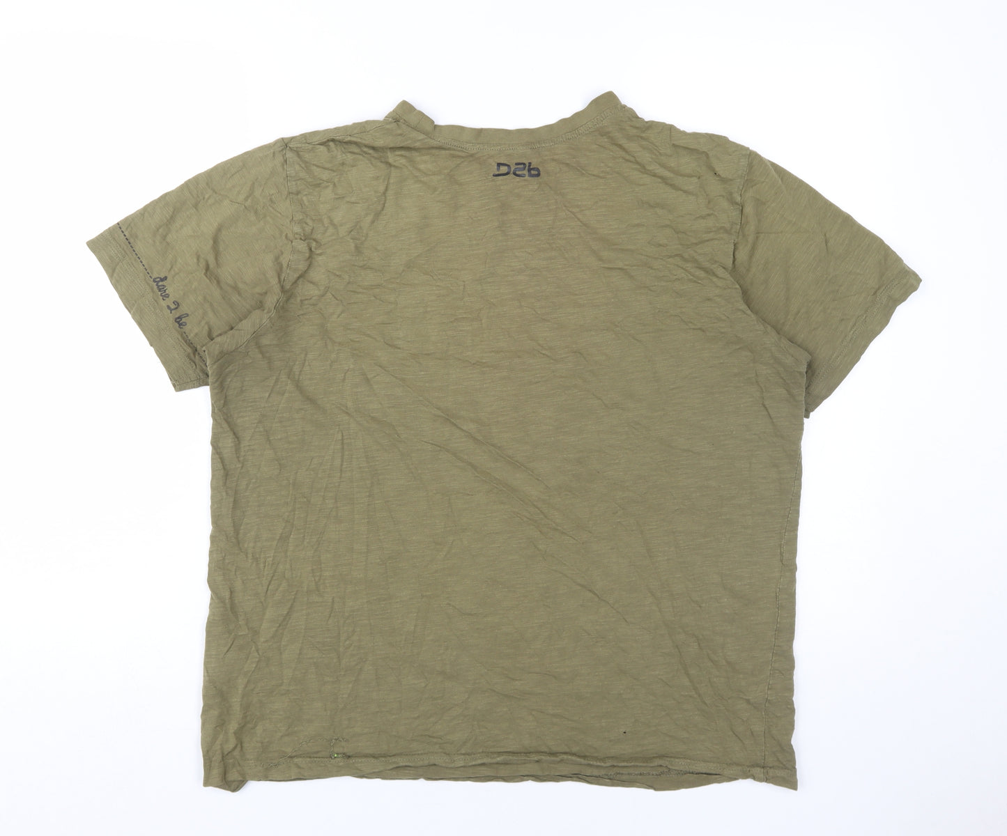 Dare2b Men's Green Graphic Print Cotton T-Shirt XL