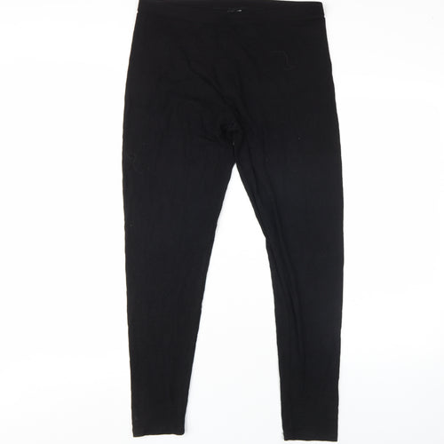 Collusion Women's Black Leggings Size 16 Basic Essential
